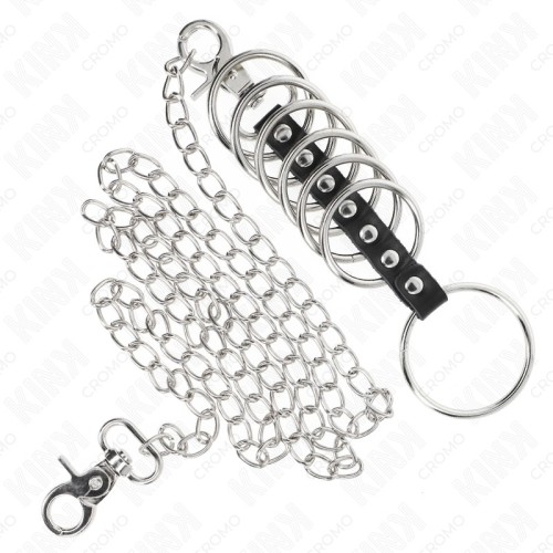 Kink 7 Metal Penis Rings for enhanced stimulation