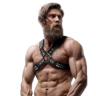 Men's Cross Chest Eco Leather Harness