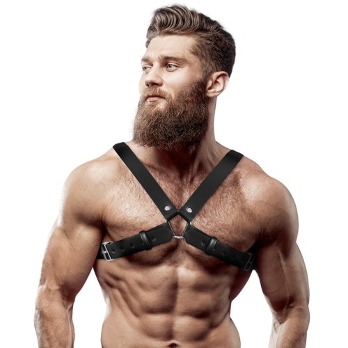 Adjustable Vegan Leather Chest Harness for Men | Sensual Style