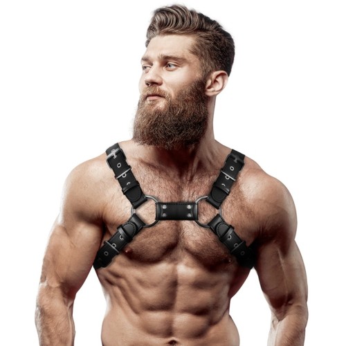 Adjustable Eco-Leather Bulldog Harness for Men