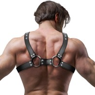 Adjustable Eco-Leather Bulldog Harness for Men