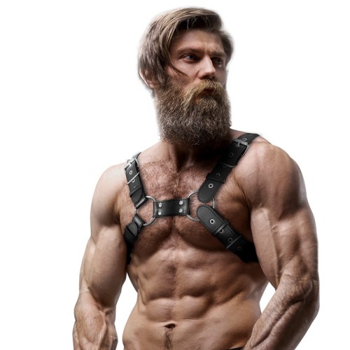 Adjustable Eco-Leather Bulldog Harness for Men