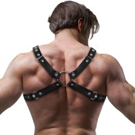 Bulldog Eco-Leather Chest Harness for Men