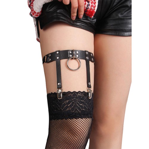 Sublime Adjustable Punk Leather Thigh Band - Extreme Allure
