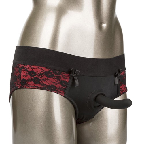 Scandal Crotchless Panty Set with Dildo S/M