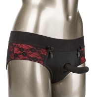 Scandal Crotchless Panty Set with Dildo S/M