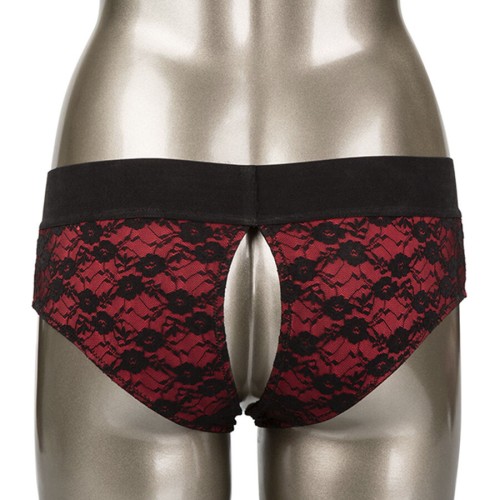 Scandal Crotchless Panty Set with Dildo S/M