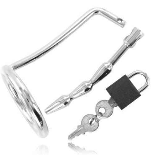 Testicle Ring with Urethral Plug for BDSM