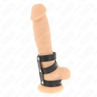 Triple Leather Penis Ring for Ultimate Pleasure