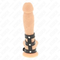 Triple Leather Penis Ring for Ultimate Pleasure