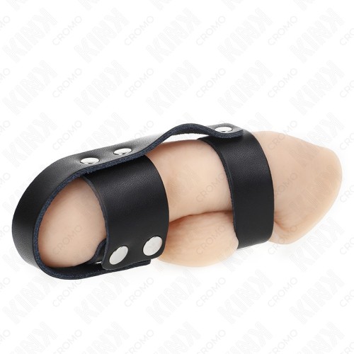 Kink Adjustable Leather Cock Ring for Enhanced Pleasure