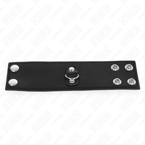 Kink Leather Cock Ring with Snap Closure