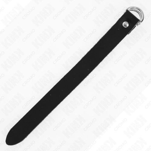Kink Leather Cock Ring with Snap Closure - 22 x 2 cm