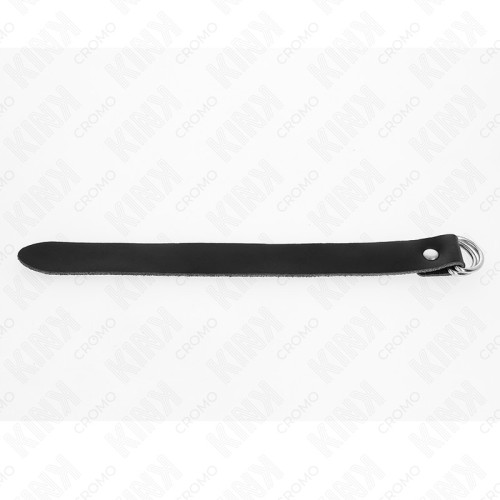 Kink Leather Cock Ring with Snap Closure - 22 x 2 cm