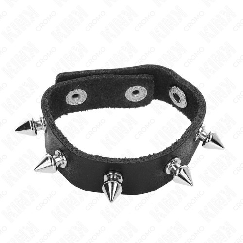Kink Leather Cock Ring with Pressure Closure