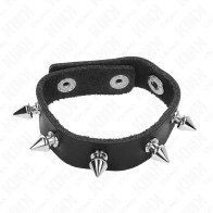 Kink Leather Cock Ring with Pressure Closure