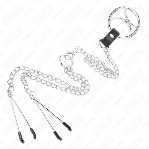 Kink Triple Metal Penis Ring for Control and Pleasure