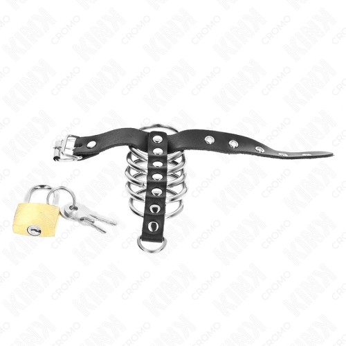 Anillo de Pene de Cuero Kink con Cerradura para Mayor Control