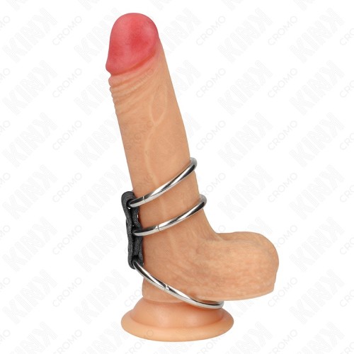 Kink Triple Metal Cock Ring - Ultimate Control