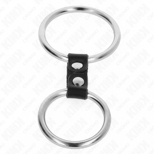 Kink Double Cock Ring Metal Strap