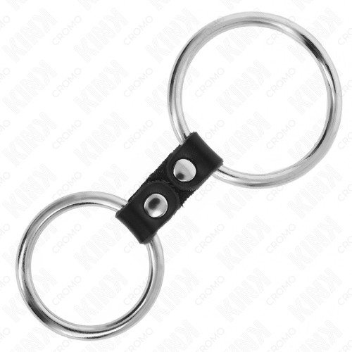 Kink Double Cock Ring Metal Strap
