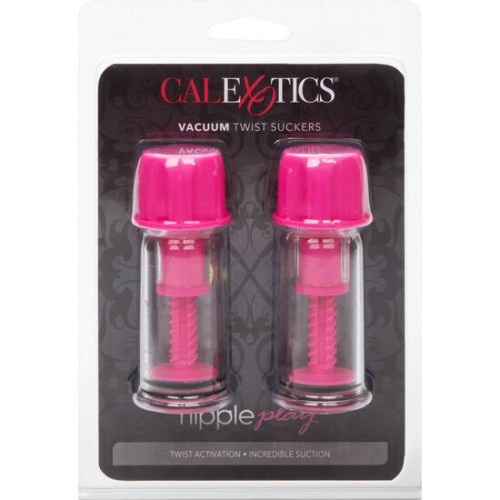 Vaccum Twist Nipple Stimulators Pink