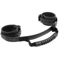 Fetish Submissive Vegan Leather Handcuffs for BDSM Play