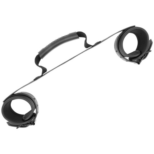Fetish Submissive Vegan Leather Handcuffs for BDSM Play