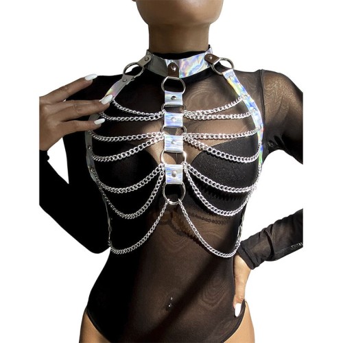 Subblime Chest Harness with Rings and Chains