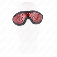 Kink Red Diamond Pattern Blindfold for Sensual Play