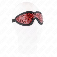Kink Red Diamond Pattern Blindfold for Sensual Play