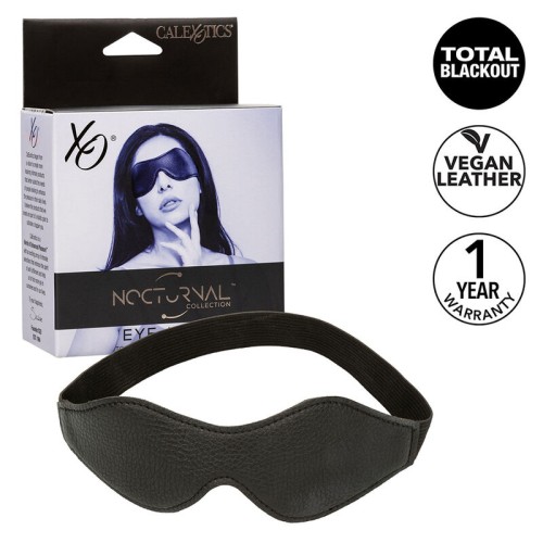 Nocturnal Black Leather Eye Mask - Sensory Play