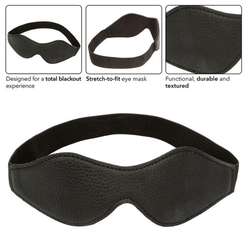 Nocturnal Black Leather Eye Mask - Sensory Play