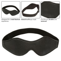 Nocturnal Black Leather Eye Mask - Sensory Play