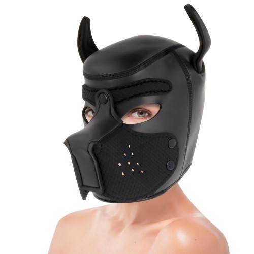 Darkness Neoprene Dog Mask with Removable Snout L
