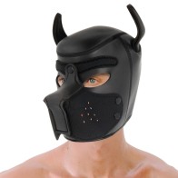 Darkness Neoprene Dog Mask with Removable Snout L