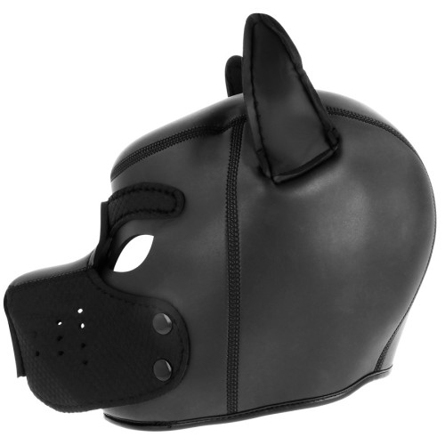 Darkness Neoprene Dog Mask with Removable Snout L