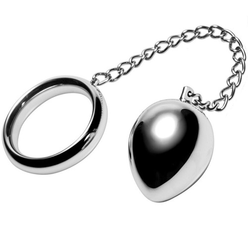 Cock Ring with Chain and Metal Ball 40mm