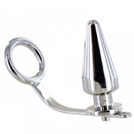 Steel Cockring with Anal Plug 80 x 55 mm - Best BDSM Product