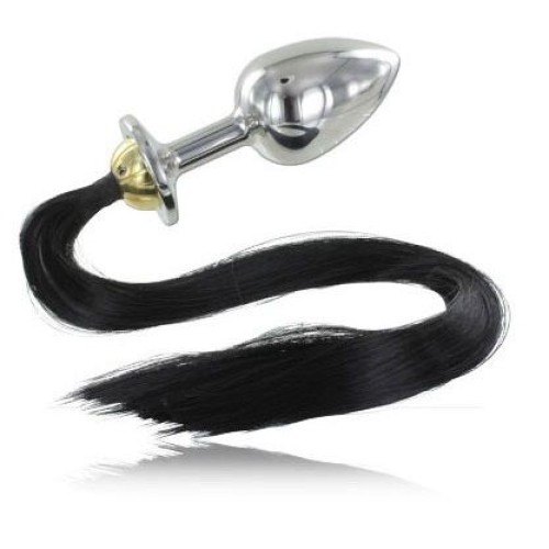 Steel Anal Plug with Tail for Playful Pleasure