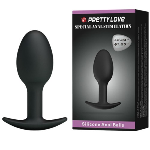 Pretty Love Anal Silicone Plug 6.5 Cm Black