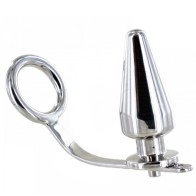 Anillo de Acero con Plug Anal para Placer Aumentado