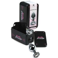 Secretplay - Plug Anal Aluminio Transparente 8 Cm - Amigo para Principiantes
