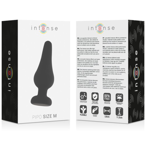 Intense Anal Plug Pipo M Silicone Black 11 cm - Ultimate Pleasure