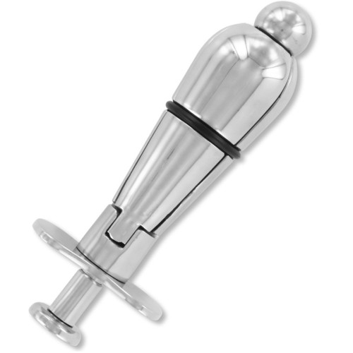 Metal Anal Plug with Lock - Deluxe Stainless Steel