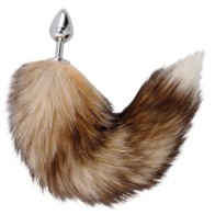 Tail Butt Plug Silver for Sensual Play