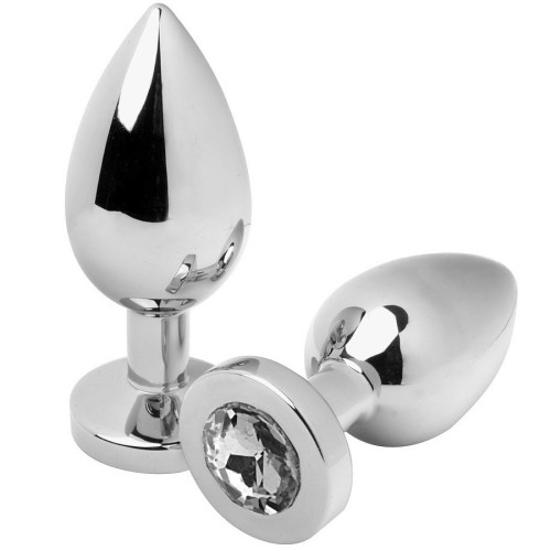 Transparent Medium Diamond Anal Plug 7.62 cm