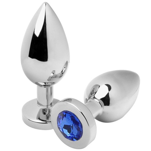 Diamond Anal Plug Blue Medium 7.62cm - Elegant & Safe