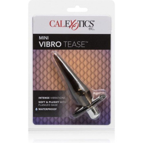Mini Vibro Tease Vibrating Plug Black for Elegant Pleasure