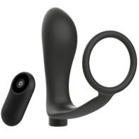 Anilla Pene Con Plug Anal Negro